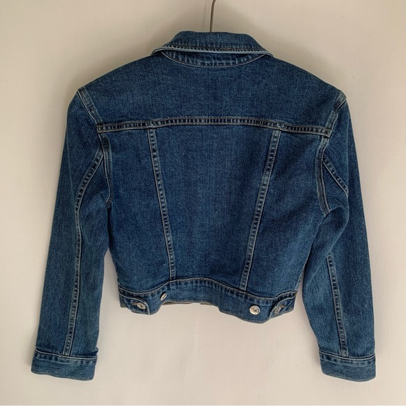 Proenza Schouler White Label ~2- Tone Bleached Cropped Denim Jacket - Picture 7 of 16